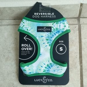 Lucy & Co Reversible Harness Size Small- Blue, Green, Bugs, Insects, Teal, White